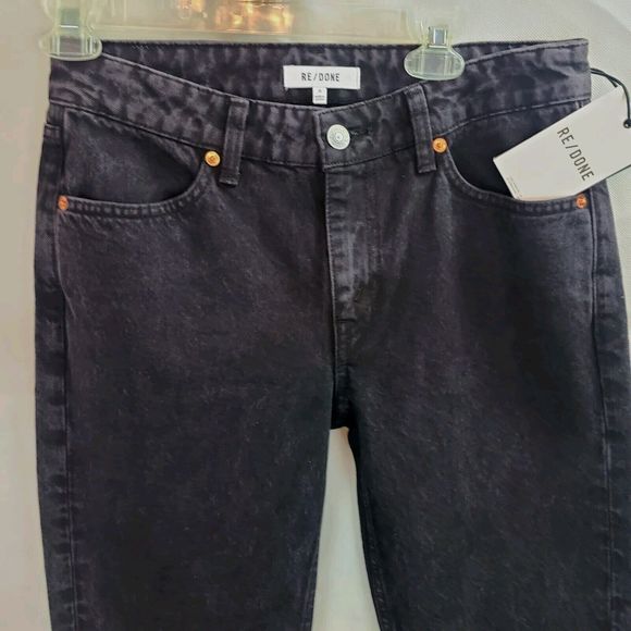 NWT RE/DONE 70s Low Rise Skinny Boot in Washed Black Jeans Women's (26)--$295 - Picture 2 of 11